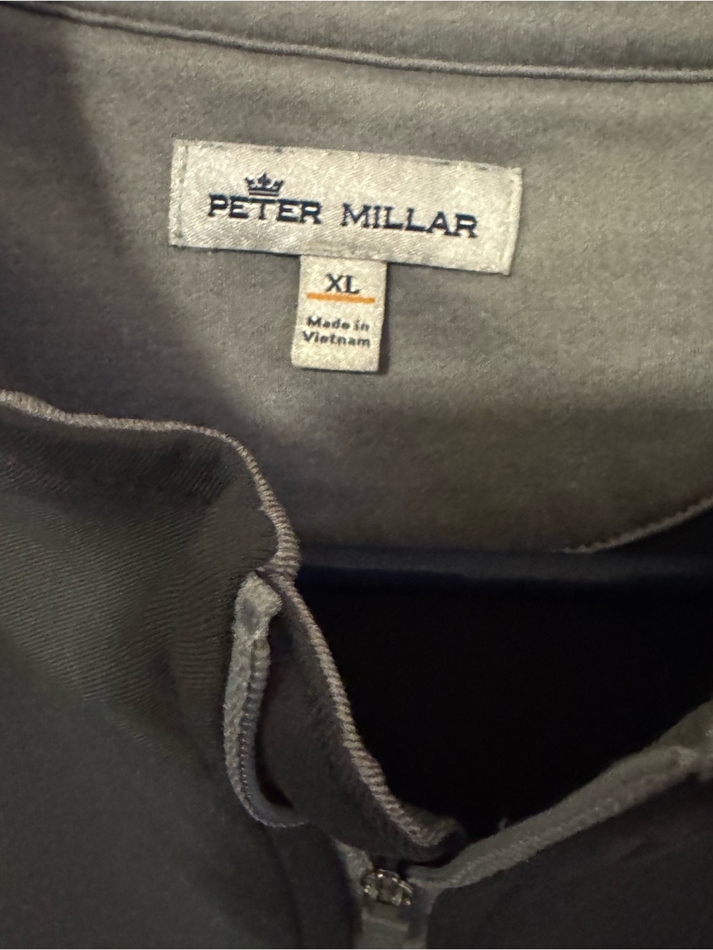 Peter Millar - Gray Penn State Sleeveless Quarter-Zip Vest - Men’s XL - Picture 3 of 5